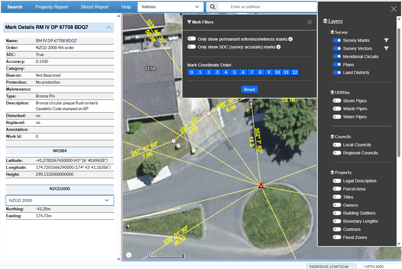 Survey Marks & Vectors